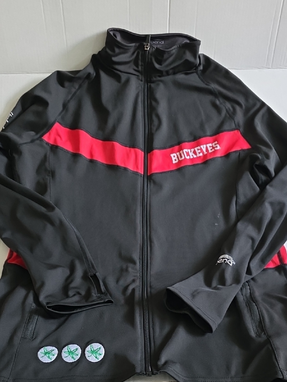 Bend Ohio State Buckeyes Black & Red Zip-Up Jacket